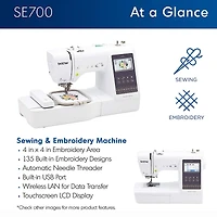 Brother SE700 Sewing & Embroidery Machine with 4" x 4" Embroidery Area