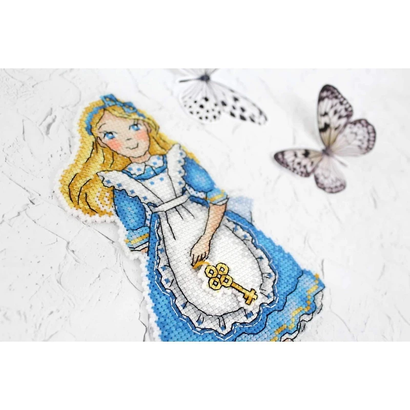 MP Studia Alice with Key Plastic Canvas Counted Cross Stitch Kit