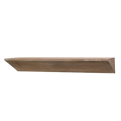 Natural Wedge Wood Floating Wall Shelf