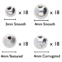 The Beadsmith® 3-4mm Silver Plated Memory Wire End Caps