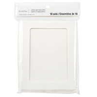 12 Packs: 10 ct. (120 total) 4.25" x 5.5" Ivory Frame Cards & Envelopes by Recollections™