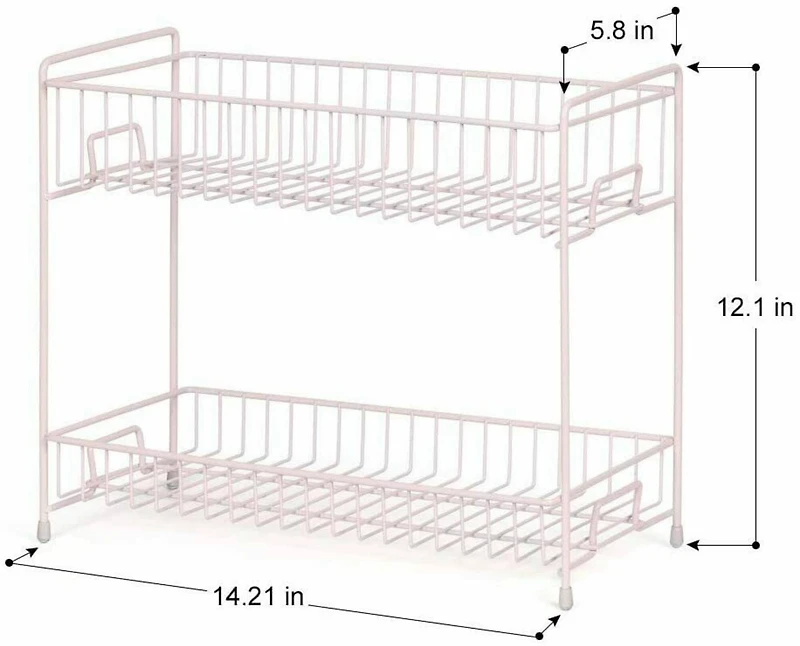 NEX™ 14" 2-Tier Rose Gold Countertop Spice Storage Shelf