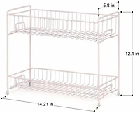 NEX™ 14" 2-Tier Rose Gold Countertop Spice Storage Shelf