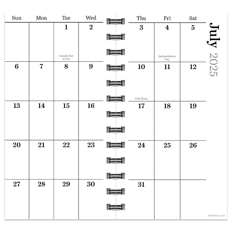 TF Publishing 2025-2026 Grass Green Small Weekly/Monthly Planner