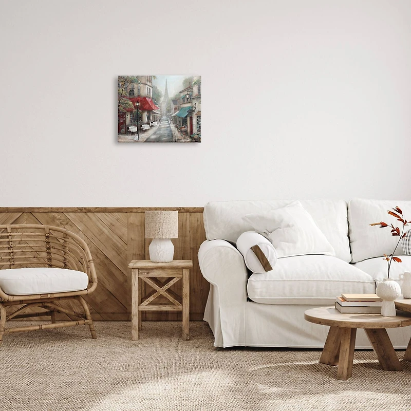 Stupell Industries Parisian City Streets Traditional Countryside Bistro Architecture Canvas Wall Art