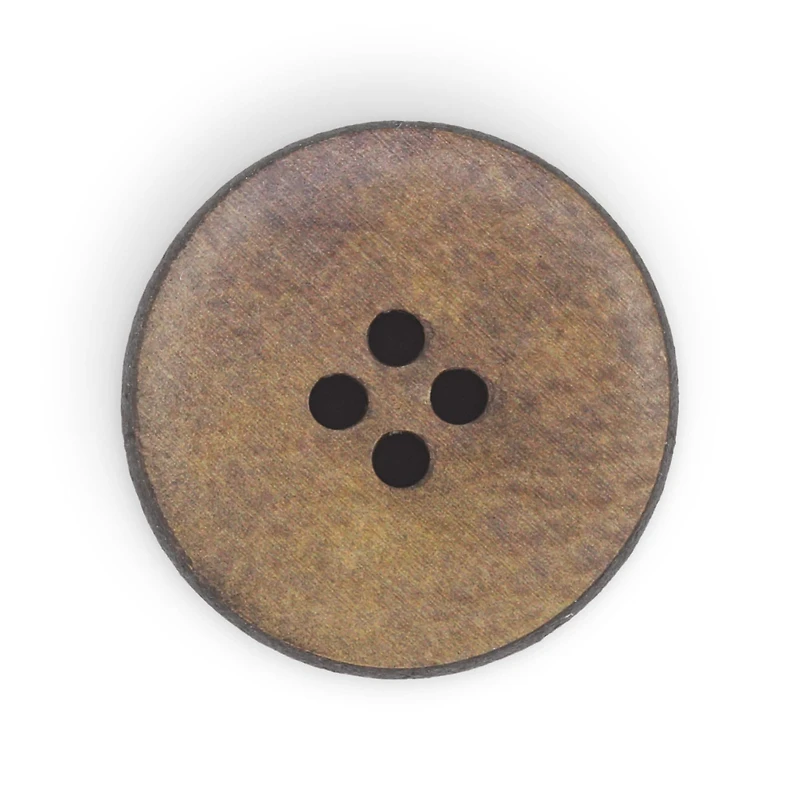 Dritz® 23mm Medium Brown Recycled Leather Round Button, 6ct.