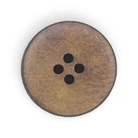 Dritz® 23mm Medium Brown Recycled Leather Round Button, 6ct.