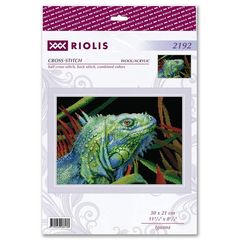 RIOLIS Iguana Counted Cross Stitch Kit 