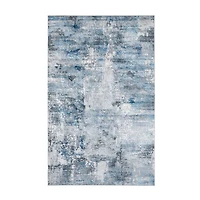 Glitzhome® 5ft. x 8ft. Blue, Ivory & Tan Abstract Area Rug