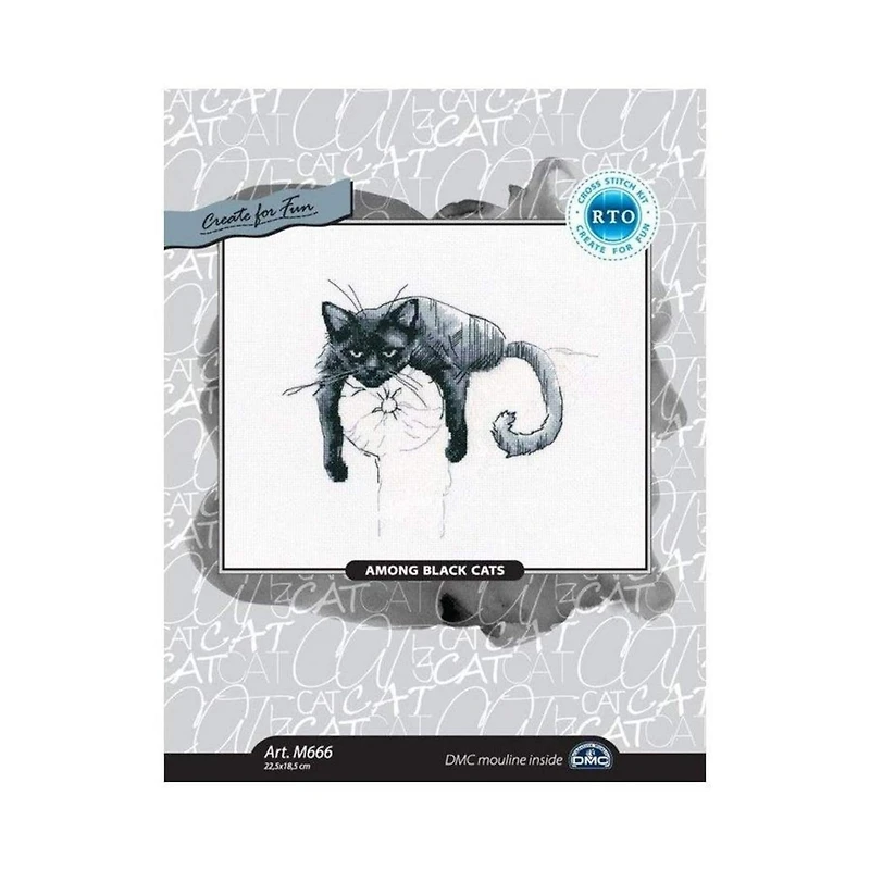 RTO Among Black Cats Cross Stitch Kit