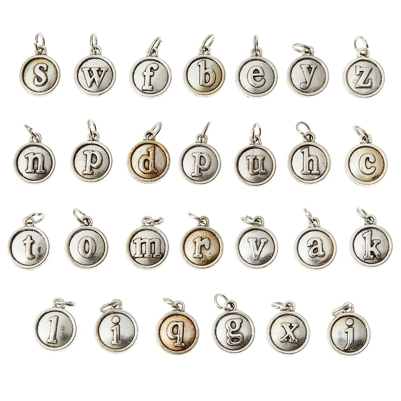 12 Packs: 26 ct. (312 total) Round Alphabet Charms by Bead Landing™