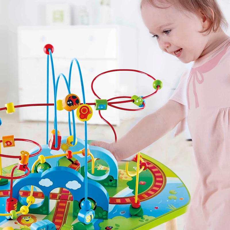 Hape Jungle Adventure Table Bead Maze & Railway