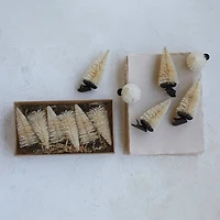 Hello Honey® Sisal Bottle Brush Tree Clip-on Ornaments Boxed Set