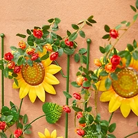 Glitzhome® 4ft. Metal Sunflowers Garden Trellis