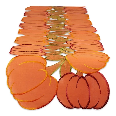 DII® 70" Embroidered Pumpkins Table Runner