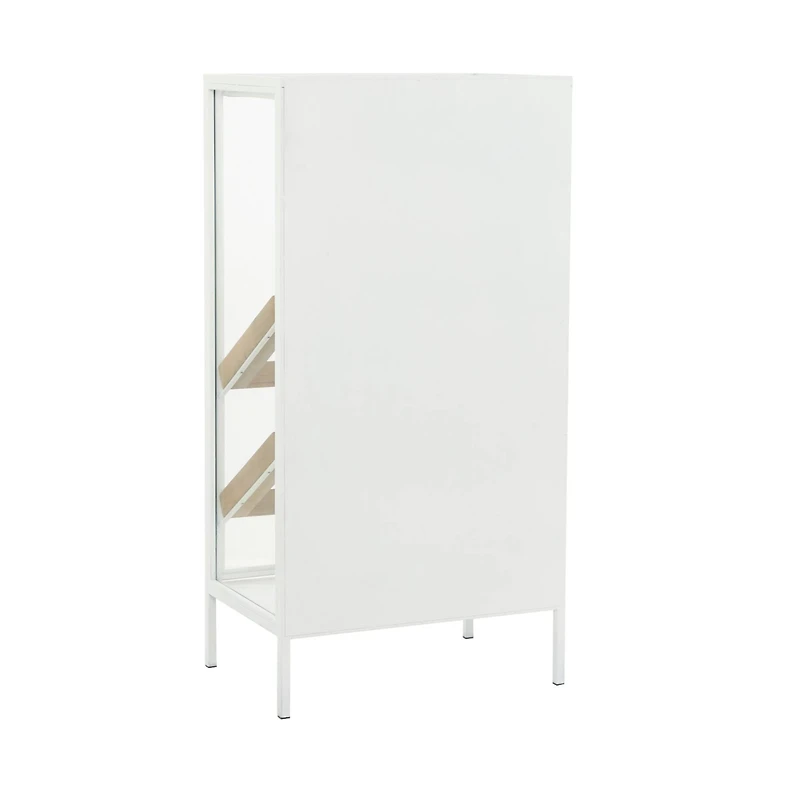 White Metal Farmhouse Standing Wine Rack 41" x 21" x 14"