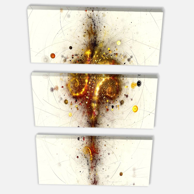 Designart - Dark Yellow Fractal Art Design