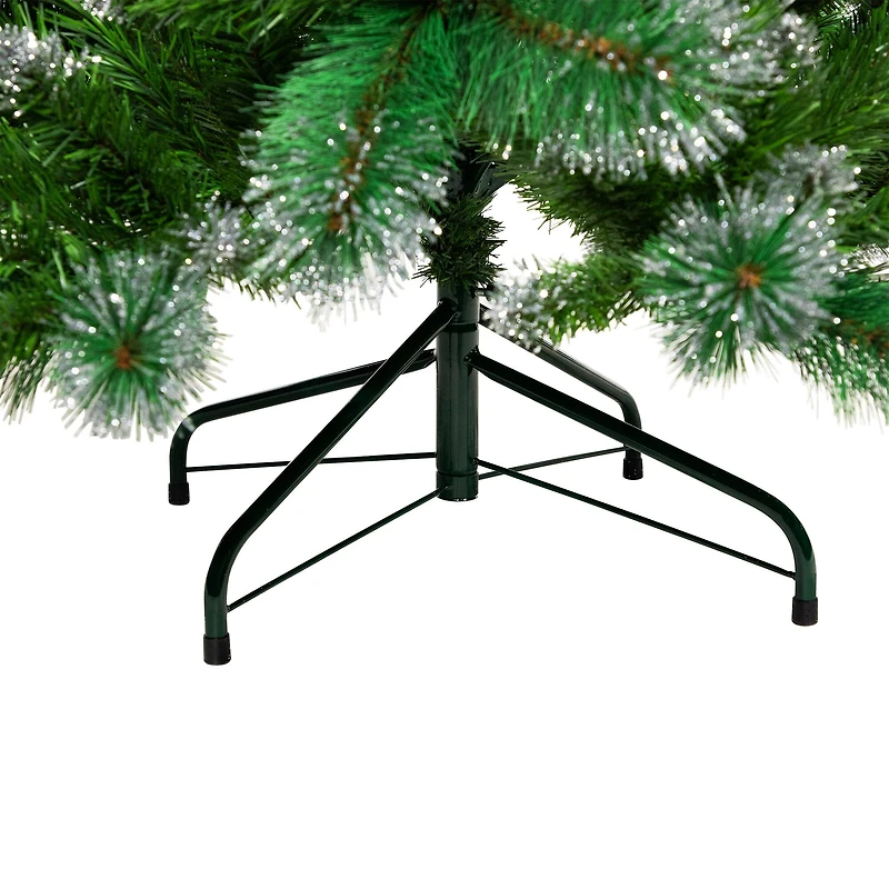 6ft. Unlit Two-Tone Spruce Pine Glitter Tip Medium Artificial Christmas Tree