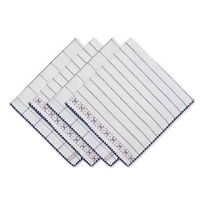 Kitchen Windowpane Embellished Napkin, 4ct.