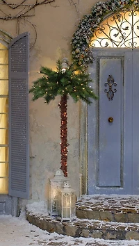 6ft. Pre-Lit Artificial Palm Tree, Clear Lights