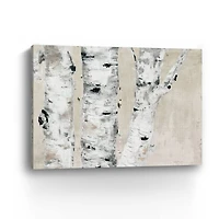Birch Tree Close Up Neutral Canvas Giclee