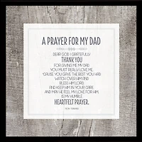 Prayer For My Dad Wood Plaque In Black Frame