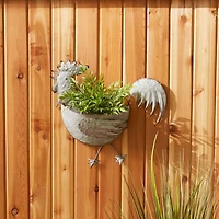 DII® 14.25" Rooster Galvanized Wall Planter
