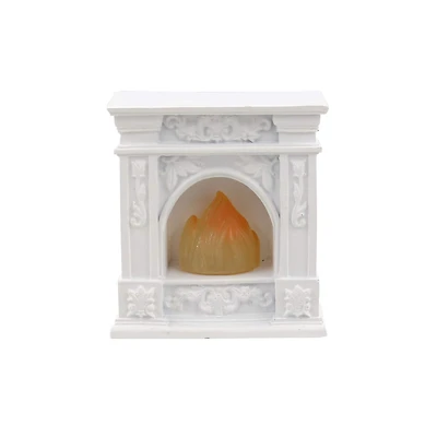 Miniature White LED Fireplace by Make Market®