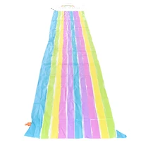 Rae Dunn 16ft. Splish Splash Rainbow Slide & Ride with Sprinkler