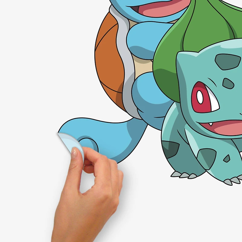 RoomMates Pokémon Squirtle, Charmander & Bulbasaur Peel & Stick Giant Wall Decals
