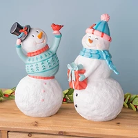 Whimsical Snowman Figurine Set