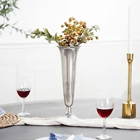The Novogratz 14" Silver Aluminum Traditional Vase
