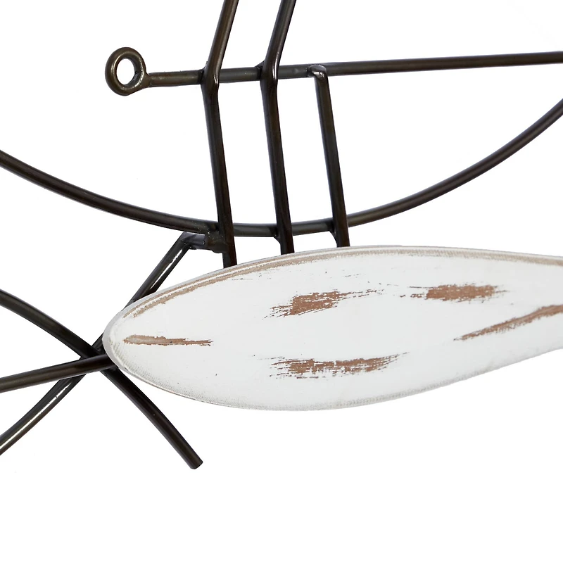 Black Metal Coastal Wall Decor 21" x 39" x 2"