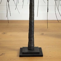 5ft. Orange & Purple LED Pre-Lit Halloween Black Willow Artificial Fall Tree