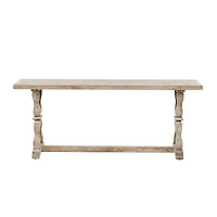 Brown Fir Farmhouse Bench, 20" x 47" x 12"