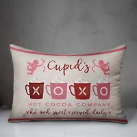 Cupids Hot Cocoa Throw Pillow, 14" x 20"