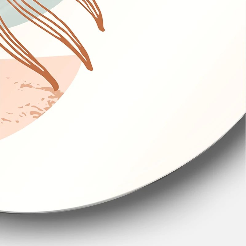 Designart - Moon & Sun Shapes In Retro Terracotta Tones II