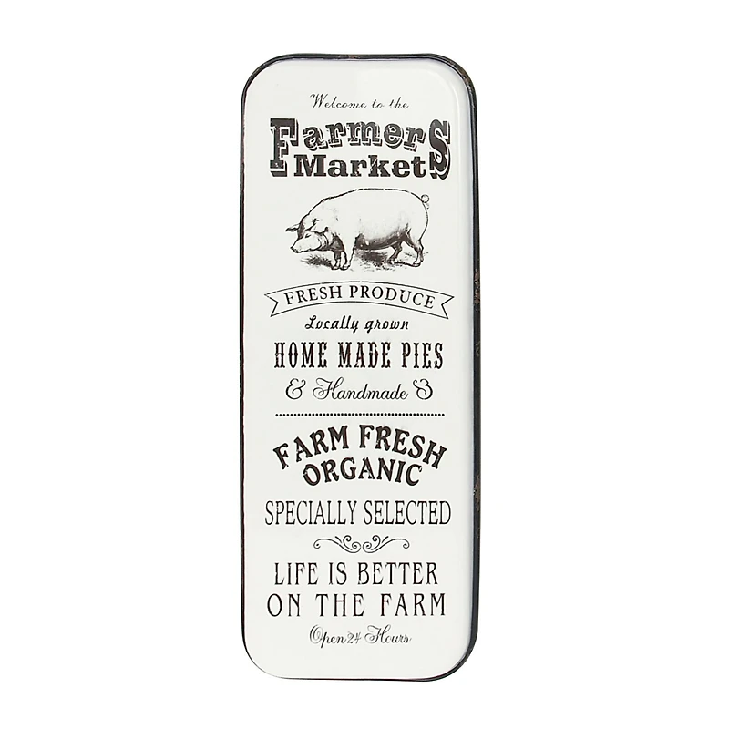 Black & White Metal Farmhouse Sign Wall Decor