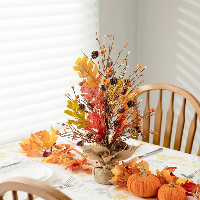 20" GlitzHome® Harvest Tree Tabletop Décor