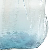 16" Blue Modern Glass Vase