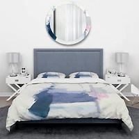 Designart 'Blue Interlude' Geometric Bedding Set