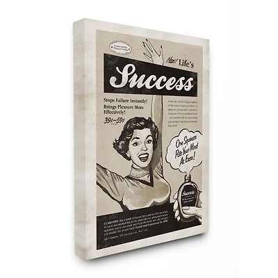 Stupell Industries Success Spray Funny Vintage Comic Wall Accent