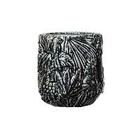 Hello Honey® 7" Gray Embossed Pattern Decorative Terra Cotta Planter