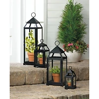 8.75" Black Mini Contemporary Lantern