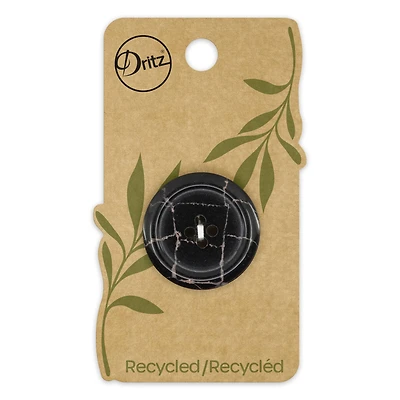 Dritz® 28mm Black Recycled Polyester Round Button, 3ct.
