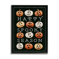 Stupell Industries Happy Spooky Season Pumpkins Framed Giclee Art