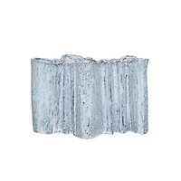 Hello Honey® 8.75" White Organic Stoneware Vase with Reactive Glaze