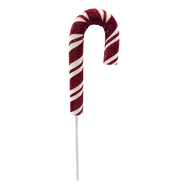 31" Red & White Glitter Candy Cane Stem by Ashland®