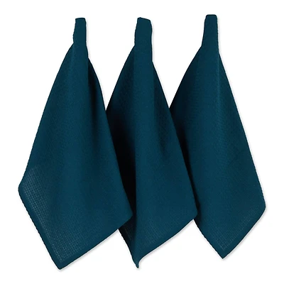 DII® Teal Green Recycled Cotton Waffle Dish Towels, 6ct.