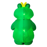 Glitzhome® 6ft Lighted Valentine's Inflatable Frog with Heart Decor
